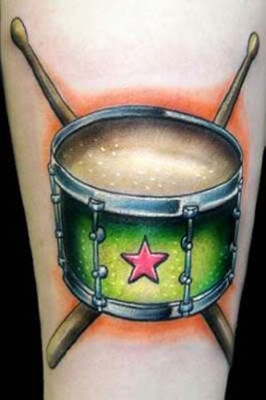 Drummer Tattoo Ideas … drum and sticks for a recovered drug addict with a 