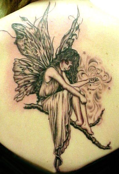 Men choose angel tattoo designs as a symbol for bravery and courage.