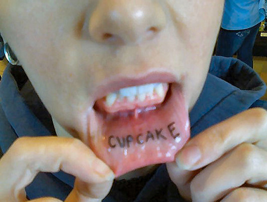 Lip tattoos are not commonly done, hence their are not many lip tattoo ideas 