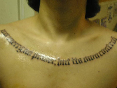 Collar bone tattoos designs are very interesting and look very attractive.