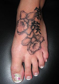 butterfly tattoo pictures on foot
 on flower tattoos | Foot Tattoos Design