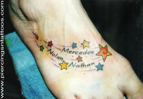 Flower Tattoos; Foot Tattoos; Girl Tattoos; In Loving Memory Tattoos;