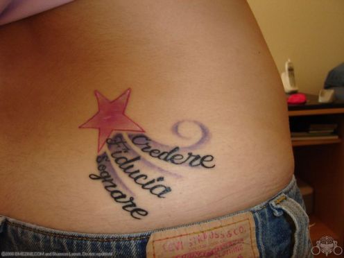 star outline tattoo. chris garver tattoo gallery