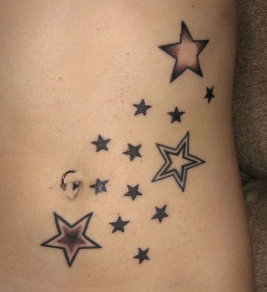 star tattoos behind the ear