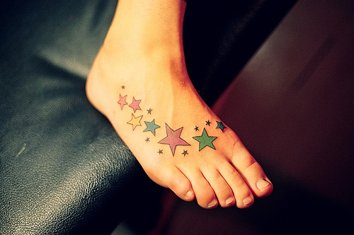 star tattoos foot | Foot Tattoos Design