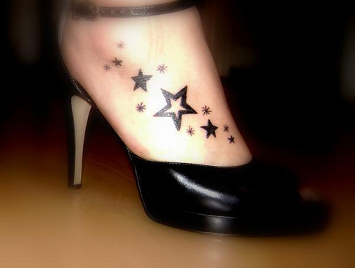 star tattoos on foot | Foot Tattoos Design
